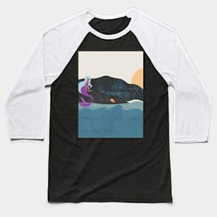 The mermaid waiting for the sun to set Baseball T-Shirt